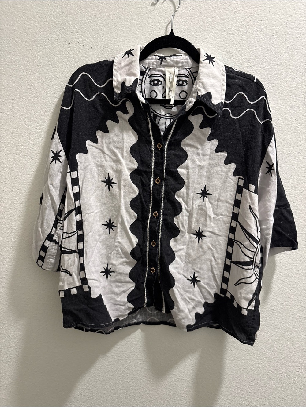 Anthropologie Tigre Indigo Linen Rolled-Sleeve
Buttondown Shirt, size XS - Picture 4 of 11